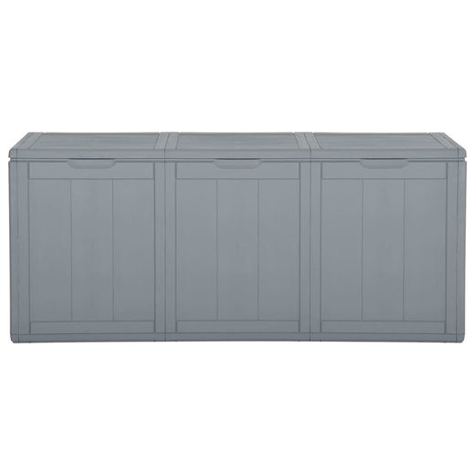Garten-Aufbewahrungsbox 270 L Grau PP Rattan
