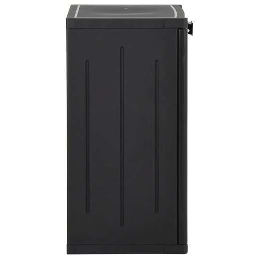 Gartenschrank Schwarz 65x45x88 cm PP Rattan