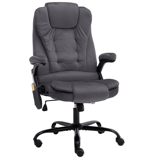 Massage-Brostuhl Dunkelgrau Samt