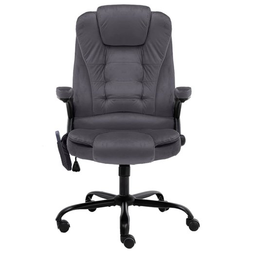 Massage-Brostuhl Dunkelgrau Samt