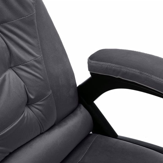 Massage-Brostuhl Dunkelgrau Samt