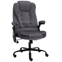 Massage-Brostuhl Dunkelgrau Samt