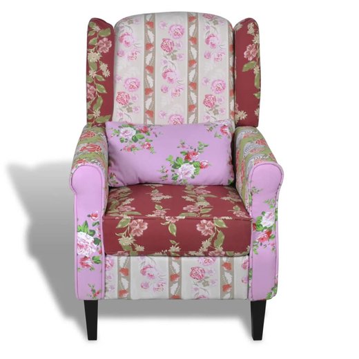 Franzsischer Sessel mit Patchwork-Design Stoff
