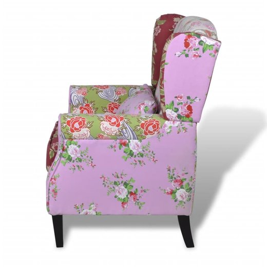 Franzsischer Sessel mit Patchwork-Design Stoff