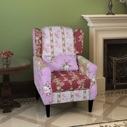 Franzsischer Sessel mit Patchwork-Design Stoff