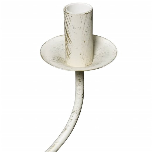Metall-Kronleuchter Wei Antik 8 x E14 Glhbirnen