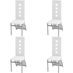 Esszimmersthle 4 Stk. Wei Kunstleder