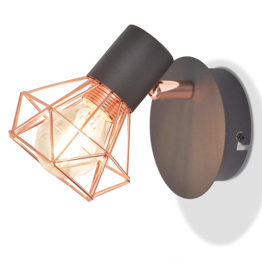2 Wandleuchten mit 2 LED-Glhlampen 8 W