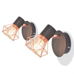 2 Wandleuchten mit 2 LED-Glhlampen 8 W
