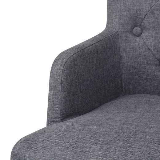 Barhocker 2 Stk. Dunkelgrau Stoff