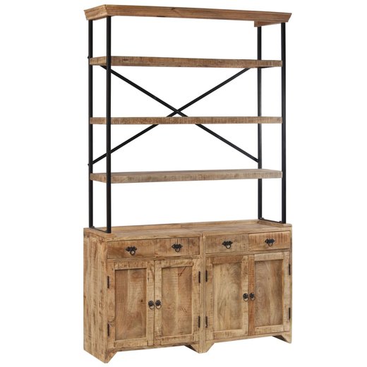 Sideboard mit Einlegebden Mangoholz Massiv 120 x 35 x 200 cm