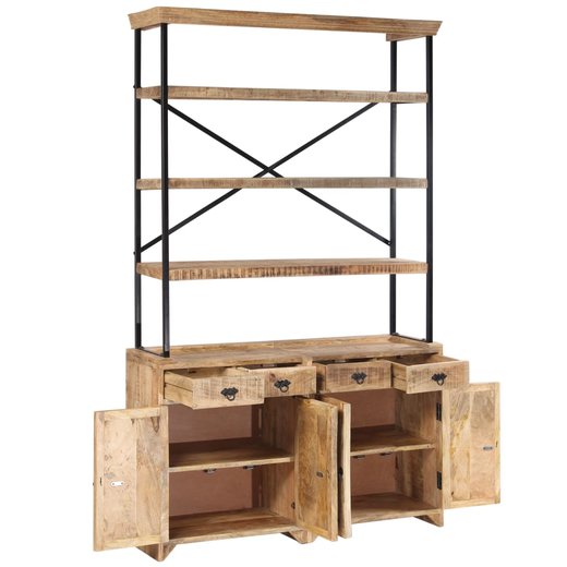Sideboard mit Einlegebden Mangoholz Massiv 120 x 35 x 200 cm