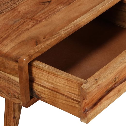 Couchtisch Massivholz mit Schublade Geschnitzt 100 x 50 x 40 cm