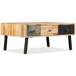 Couchtisch Recyceltes Massivholz Teak 90 x 65 x 40 cm