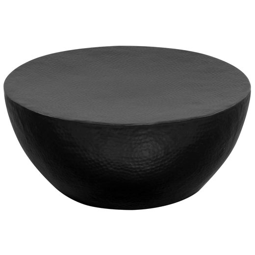 Couchtisch aus Gehmmertem Aluminium 70 x 30 cm Schwarz
