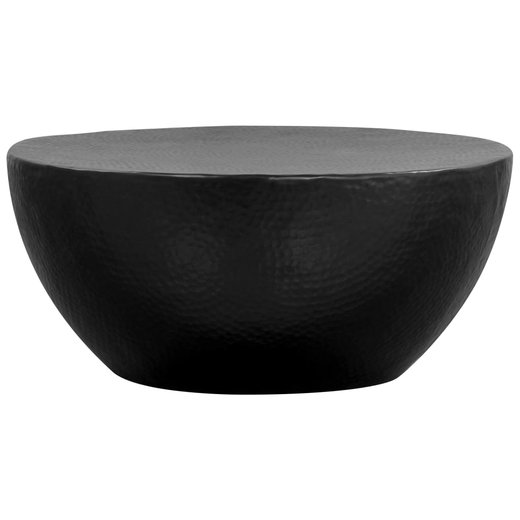 Couchtisch aus Gehmmertem Aluminium 70 x 30 cm Schwarz