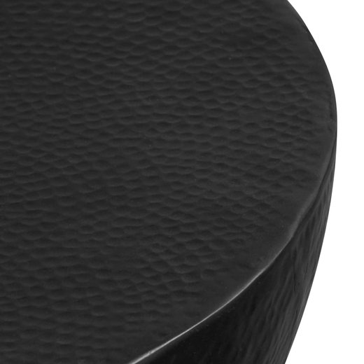 Couchtisch aus Gehmmertem Aluminium 70 x 30 cm Schwarz