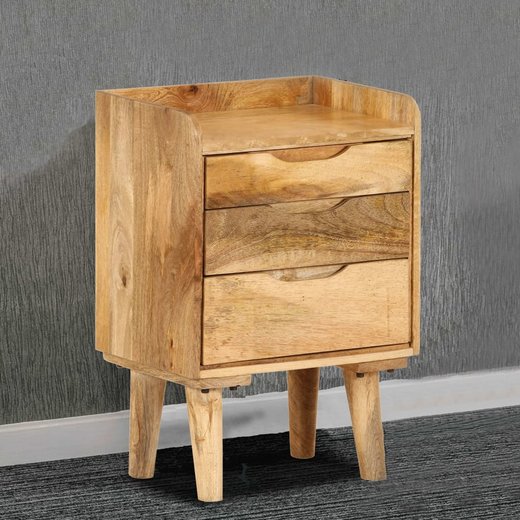 Nachttisch Mangoholz Massiv 40 x 30 x 59,5 cm