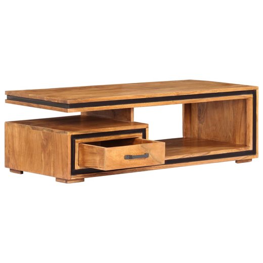 Couchtisch 100 x 45 x 33 cm Massivholz Akazie