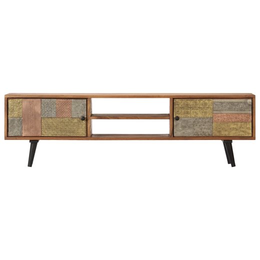 TV-Schrank 140 x 30 x 40 cm Massivholz Akazie