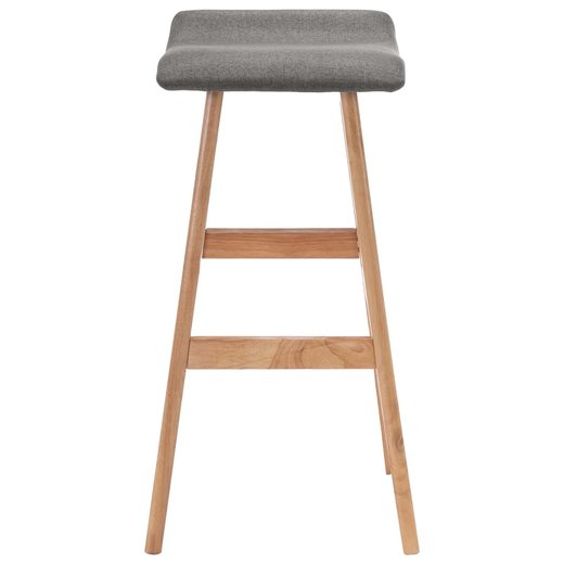 Barhocker 2 Stk. Dunkelgrau Stoff