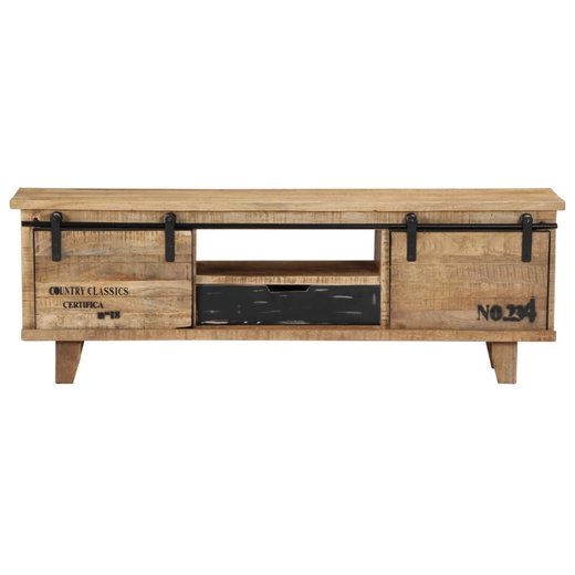 TV-Schrank 120 x 30 x 40 cm Massivholz Mango