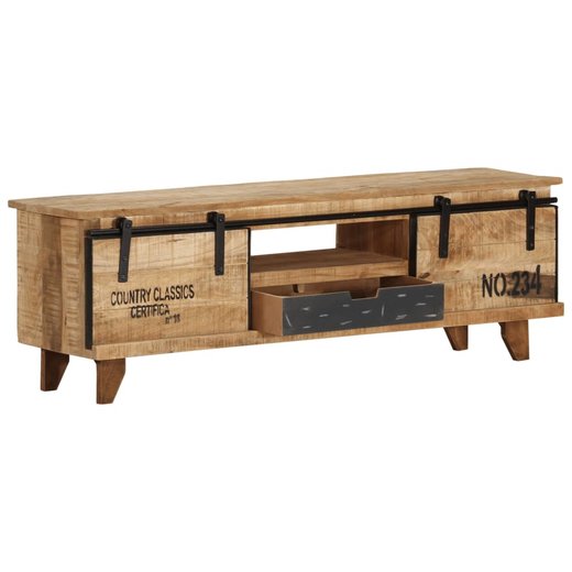 TV-Schrank 120 x 30 x 40 cm Massivholz Mango