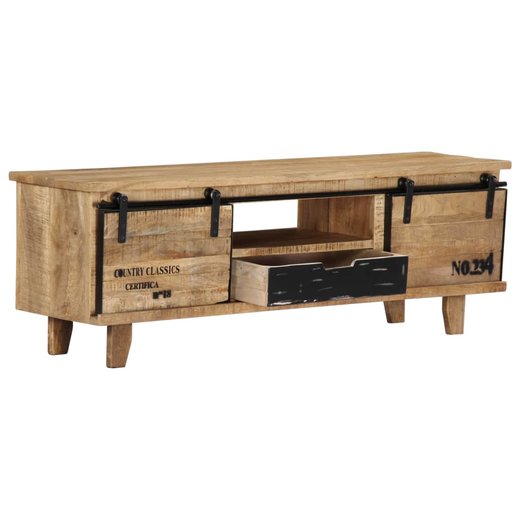 TV-Schrank 120 x 30 x 40 cm Massivholz Mango