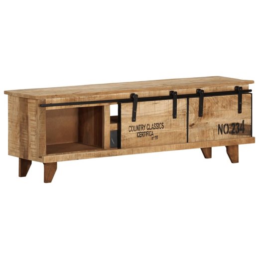 TV-Schrank 120 x 30 x 40 cm Massivholz Mango