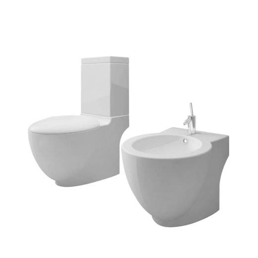 Toiletten & Bidet Set Wei Keramik