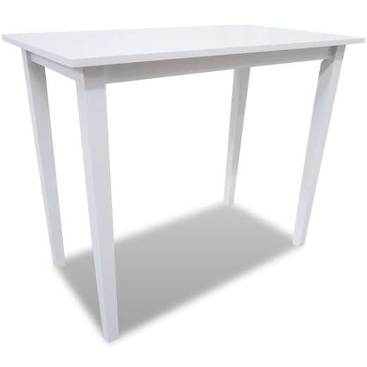 Stehtisch und 4 Barhocker Holz Wei