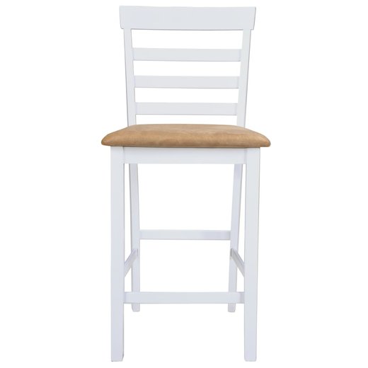Stehtisch und 4 Barhocker Holz Wei