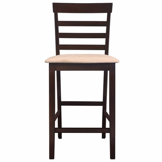 Hlzerner Stehtisch und 4 Barhocker braun
