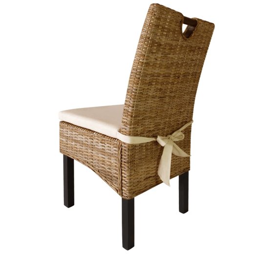 Esszimmersthle 4 Stk. Kubu-Rattan Mangoholz
