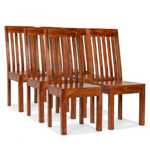 Esszimmersthle 6 Stk. Massivholz mit Palisander-Finish