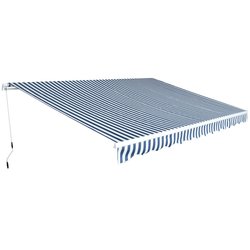 Gelenkarmmarkise 450 cm Blau/Wei