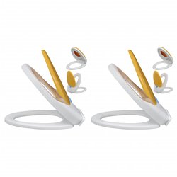 Toilettensitze mit Absenkautomatik 2 Stk. Kunststoff...