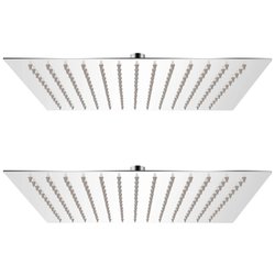 Regenduschk�pfe 2 Stk. Edelstahl 25 x 25 cm