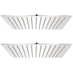 Regenduschk�pfe 2 Stk. Edelstahl 30 x 30 cm