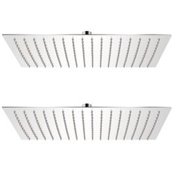 Regenduschk�pfe 2 Stk. Edelstahl 30 x 40 cm