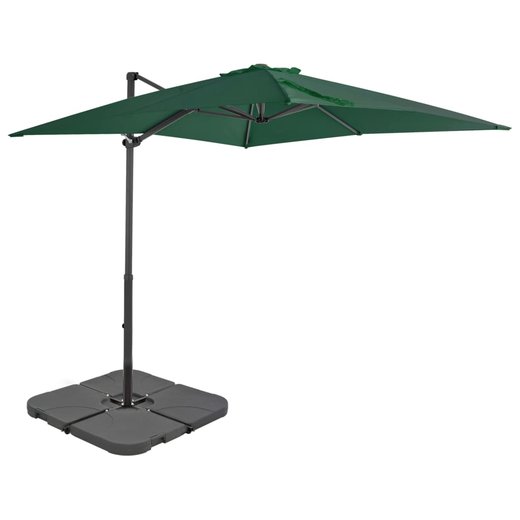 Sonnenschirm mit Schirmstnder Grn