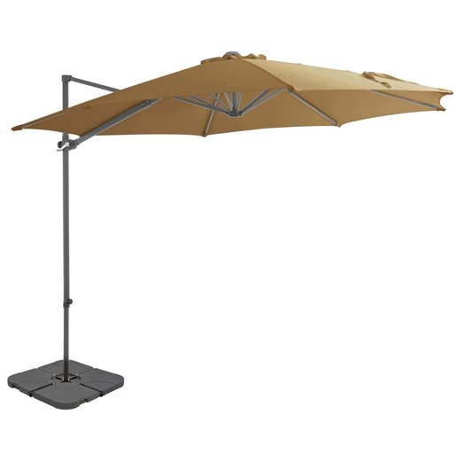 Sonnenschirm mit Schirmstnder Taupe