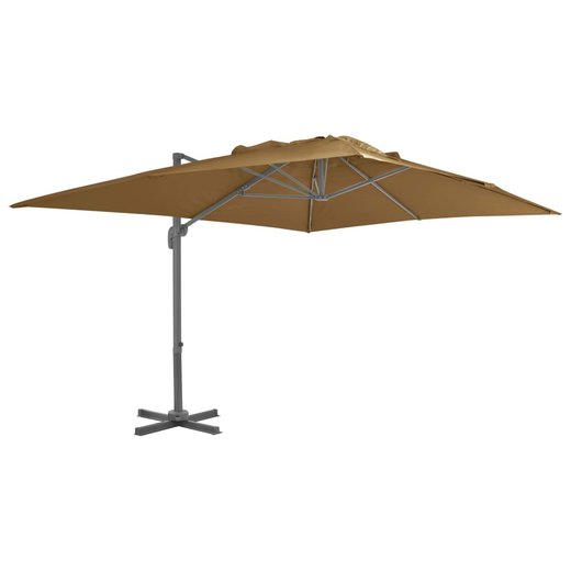 Sonnenschirm mit Schirmstnder Taupe