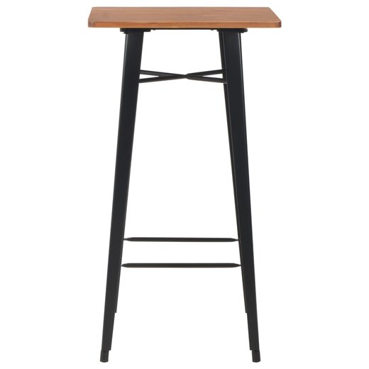3-teiliges Bar-Set Stahl Braun Schwarz