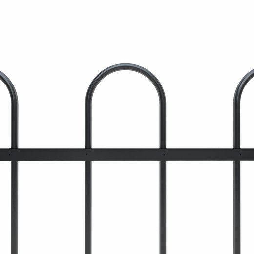 Gartenzaun mit Bgel-Design Stahl 8,5 x 1 m Schwarz
