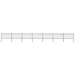 Gartenzaun mit Bgel-Design Stahl 11,9 x 1 m Schwarz