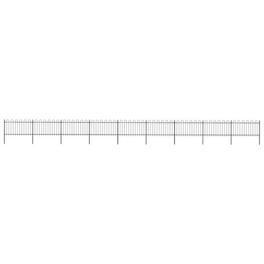 Gartenzaun mit Bgel-Design Stahl 15,3 x 1 m Schwarz