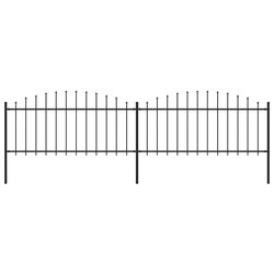 Gartenzaun mit Speerspitzen Stahl (0,5 - 0,75) x 3,4 m...