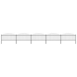 Gartenzaun mit Speerspitzen Stahl (0,5 - 0,75) x 8,5 m...