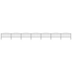 Gartenzaun mit Speerspitzen Stahl (0,5 - 0,75) x 11,9 m...